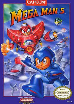 Mega Man 5's cover