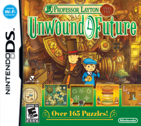 Professor Layton and the Unwound Future's cover